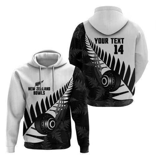 New Zealand Lawn Bowls Custom Hoodie Aotearoa Silver Fern - Aussie Hoodie