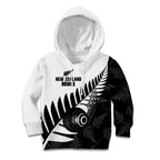 New Zealand Lawn Bowls Custom Kid Hoodie Aotearoa Silver Fern - Aussie Hoodie