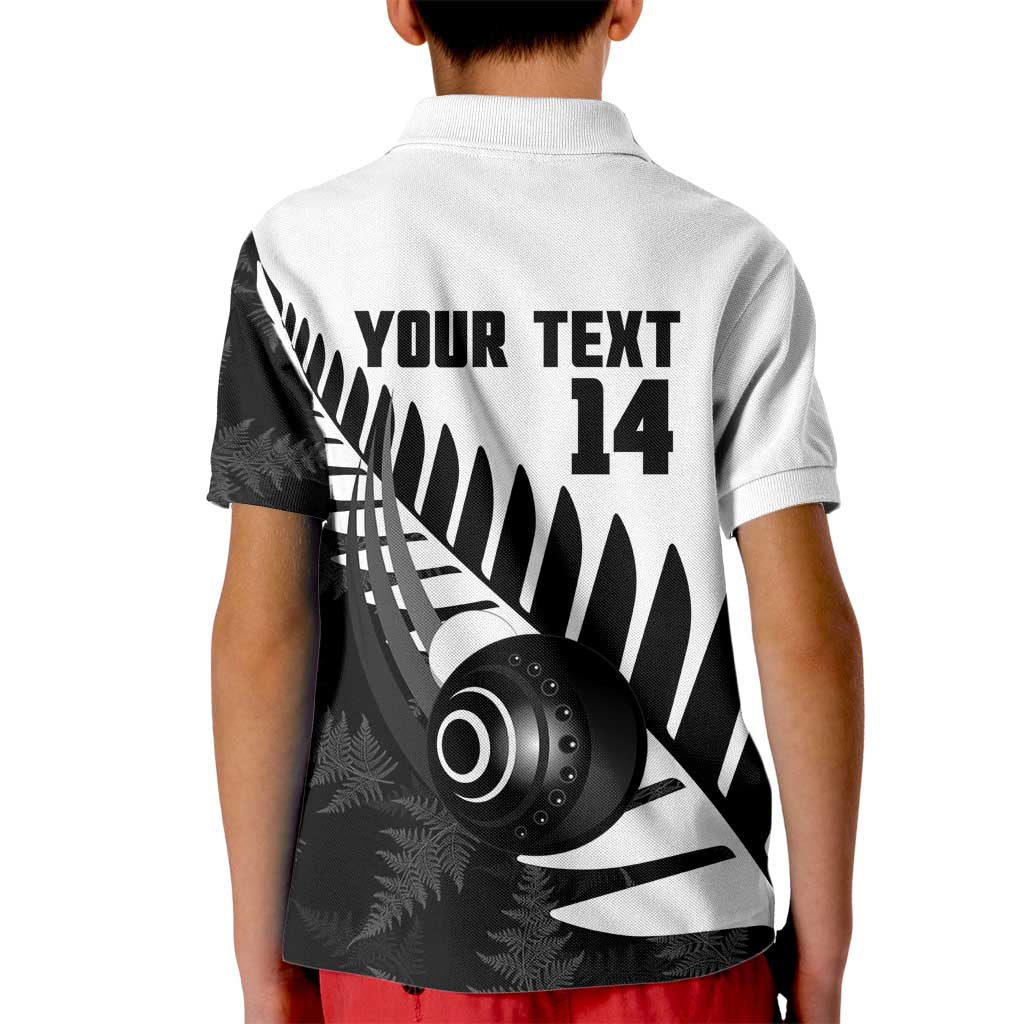 New Zealand Lawn Bowls Custom Kid Polo Shirt Aotearoa Silver Fern - Aussie Hoodie