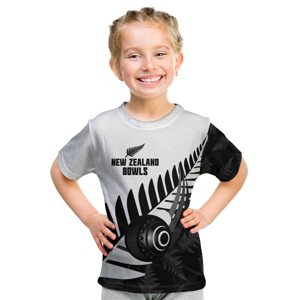 New Zealand Lawn Bowls Custom Kid T Shirt Aotearoa Silver Fern - Aussie Hoodie