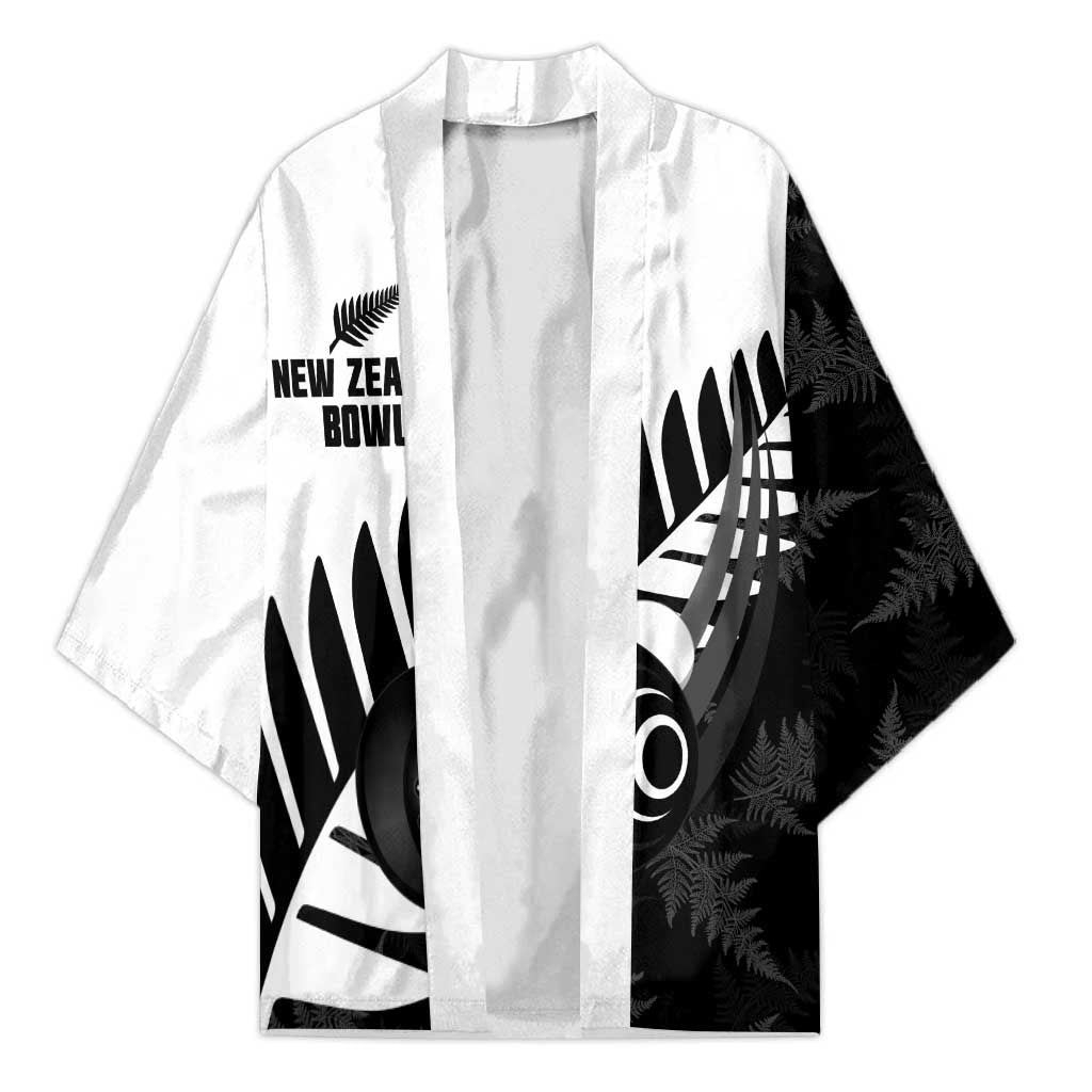 New Zealand Lawn Bowls Custom Kimono Aotearoa Silver Fern - Aussie Hoodie