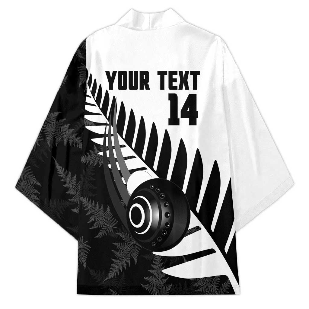 New Zealand Lawn Bowls Custom Kimono Aotearoa Silver Fern - Aussie Hoodie