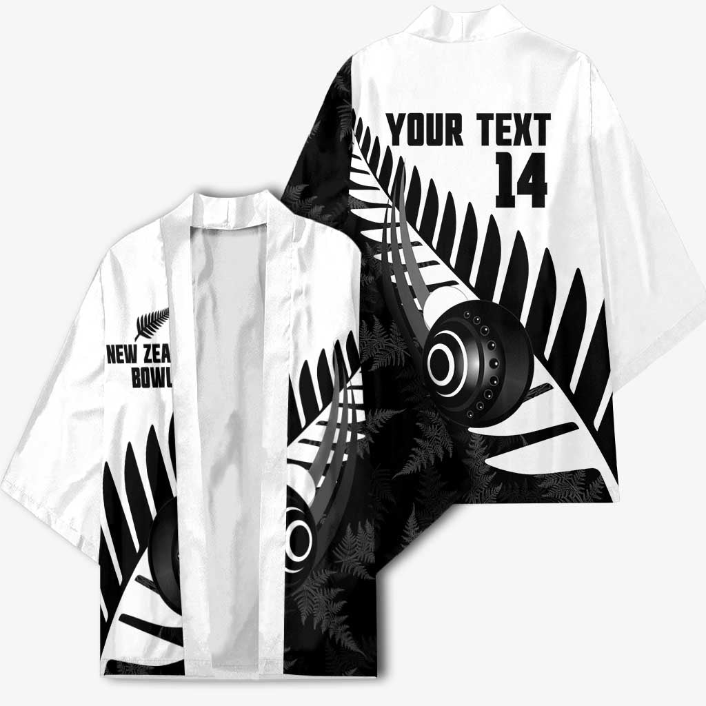 New Zealand Lawn Bowls Custom Kimono Aotearoa Silver Fern - Aussie Hoodie
