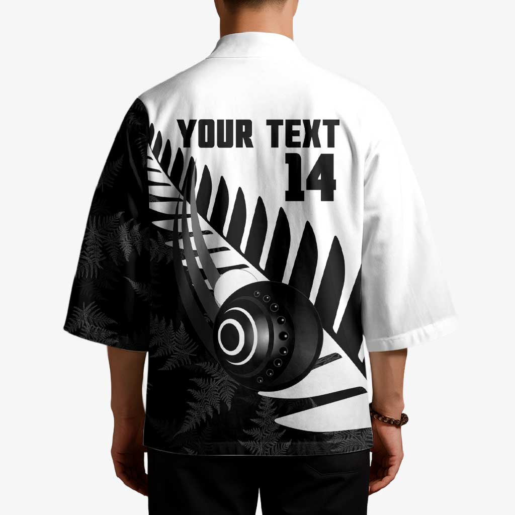 New Zealand Lawn Bowls Custom Kimono Aotearoa Silver Fern - Aussie Hoodie