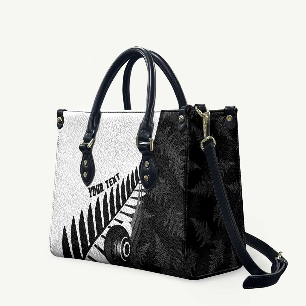 New Zealand Lawn Bowls Custom Leather Bag Aotearoa Silver Fern - Aussie Hoodie