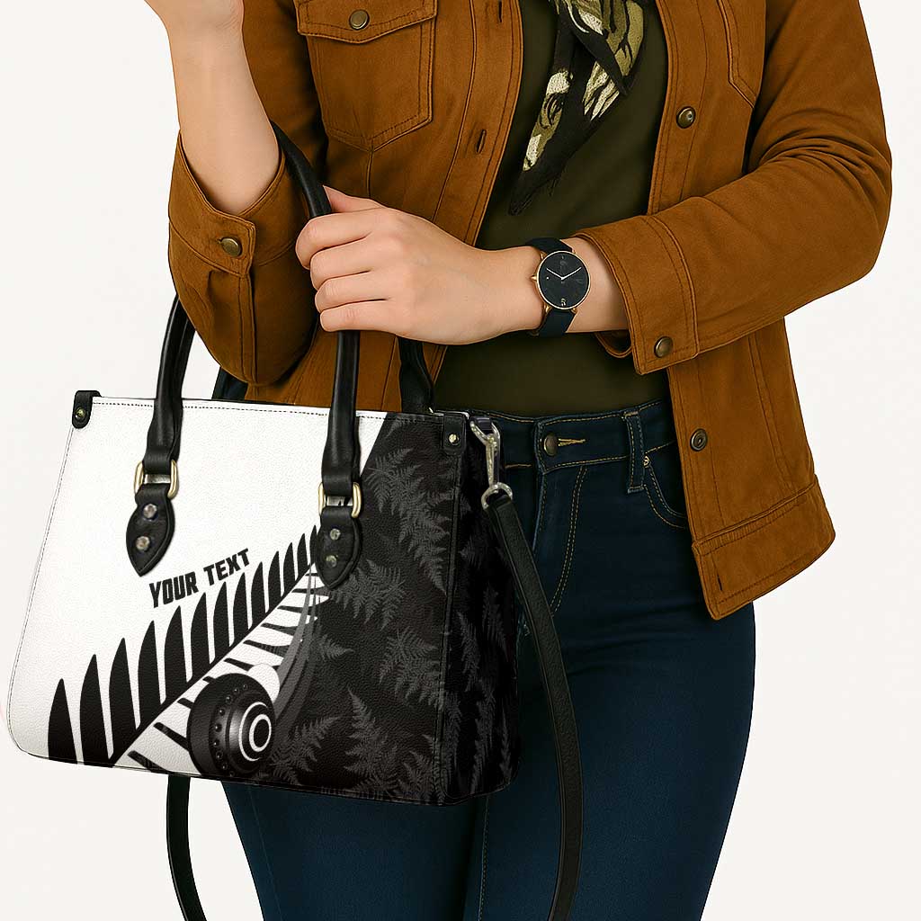 New Zealand Lawn Bowls Custom Leather Bag Aotearoa Silver Fern - Aussie Hoodie