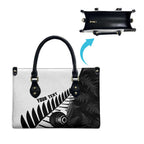 New Zealand Lawn Bowls Custom Leather Bag Aotearoa Silver Fern - Aussie Hoodie