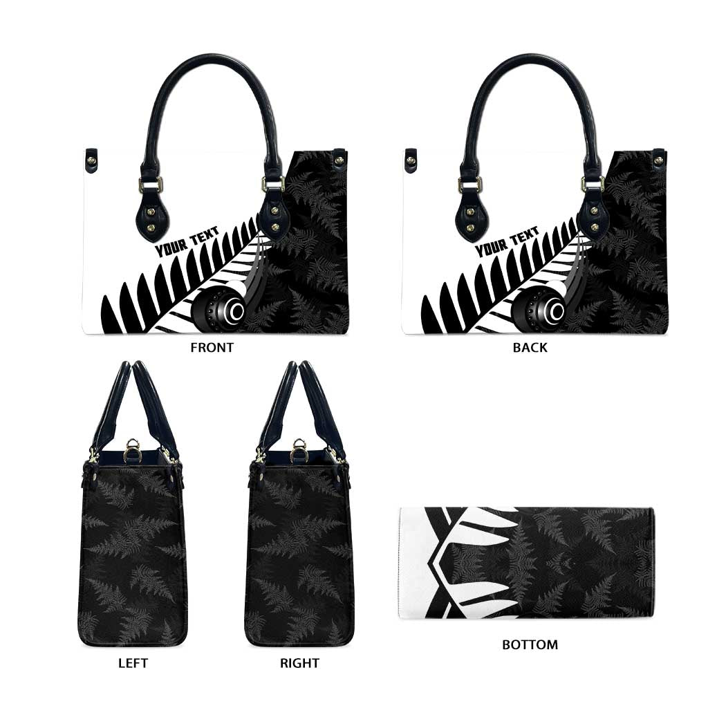 New Zealand Lawn Bowls Custom Leather Bag Aotearoa Silver Fern - Aussie Hoodie