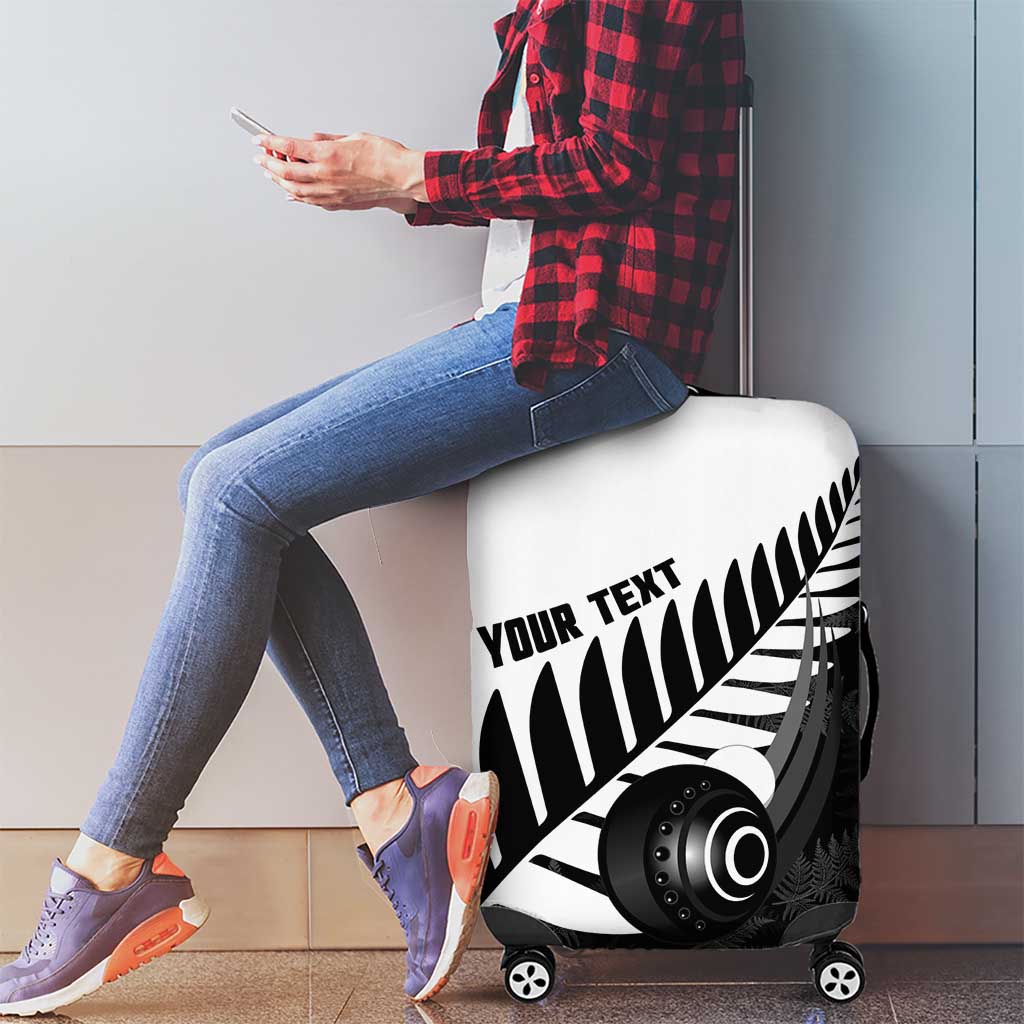 New Zealand Lawn Bowls Custom Luggage Cover Aotearoa Silver Fern - Aussie Hoodie