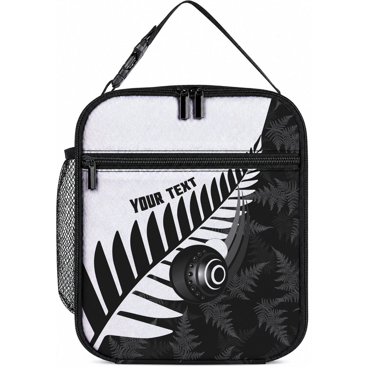 New Zealand Lawn Bowls Custom Lunch Bag Aotearoa Silver Fern
