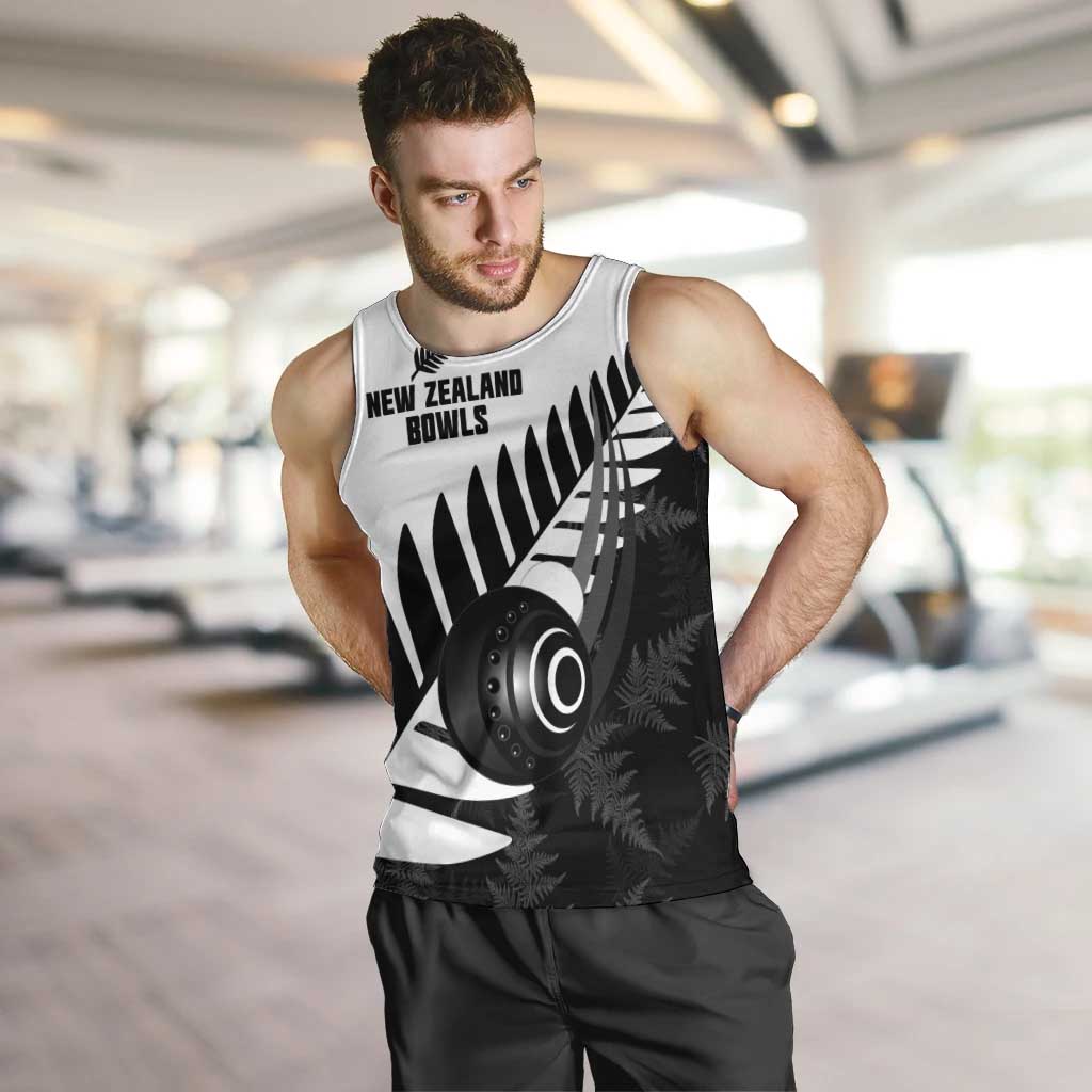New Zealand Lawn Bowls Custom Men Tank Top Aotearoa Silver Fern - Aussie Hoodie
