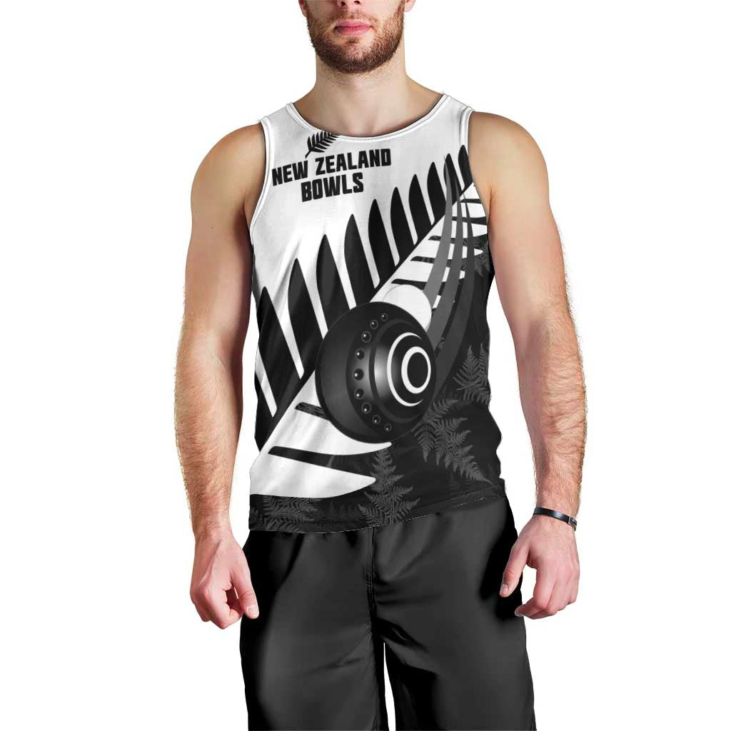 New Zealand Lawn Bowls Custom Men Tank Top Aotearoa Silver Fern - Aussie Hoodie