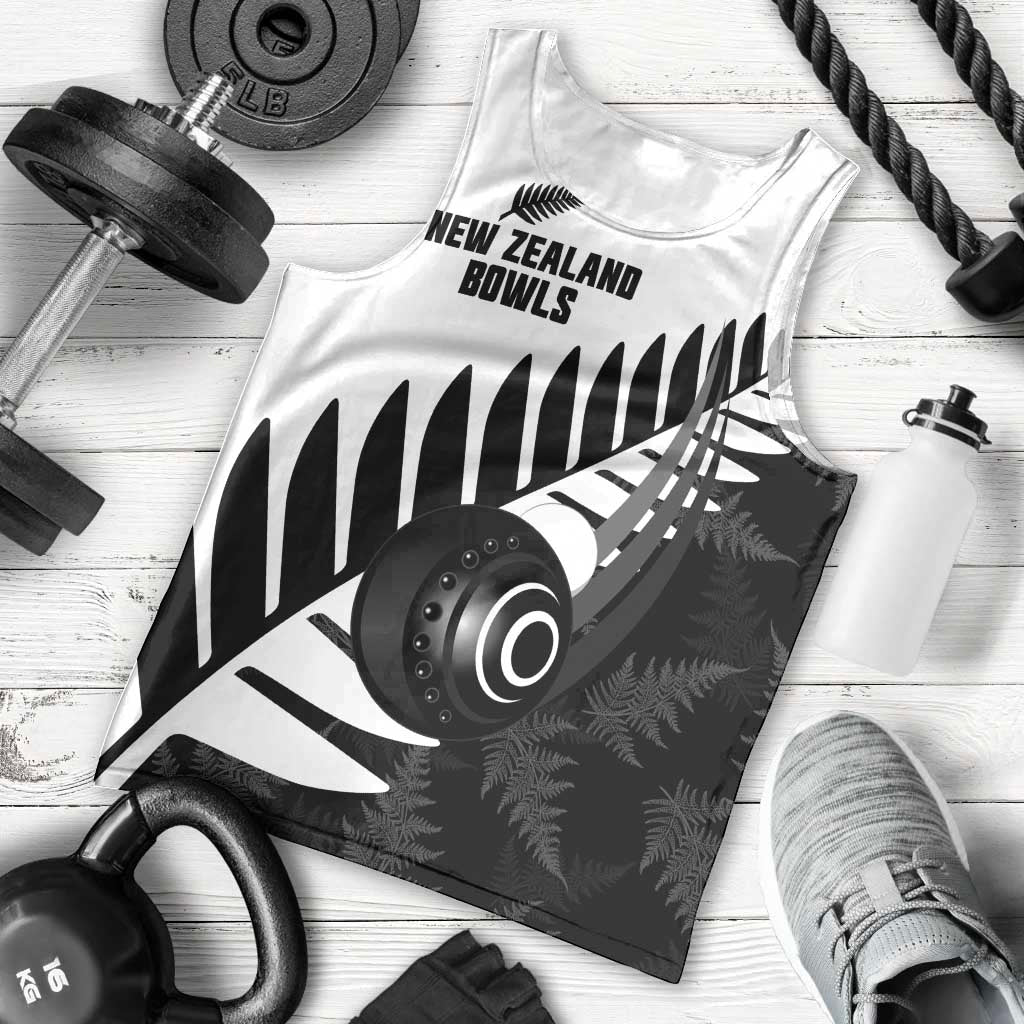 New Zealand Lawn Bowls Custom Men Tank Top Aotearoa Silver Fern - Aussie Hoodie