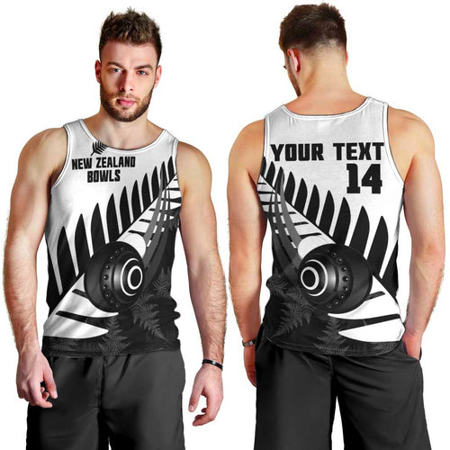 New Zealand Lawn Bowls Custom Men Tank Top Aotearoa Silver Fern - Aussie Hoodie