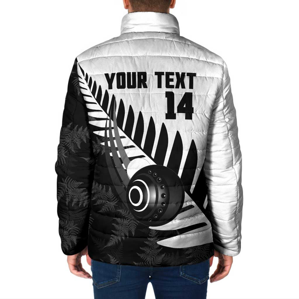 New Zealand Lawn Bowls Custom Padded Jacket Aotearoa Silver Fern - Aussie Hoodie