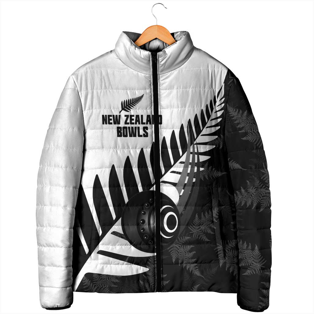 New Zealand Lawn Bowls Custom Padded Jacket Aotearoa Silver Fern - Aussie Hoodie