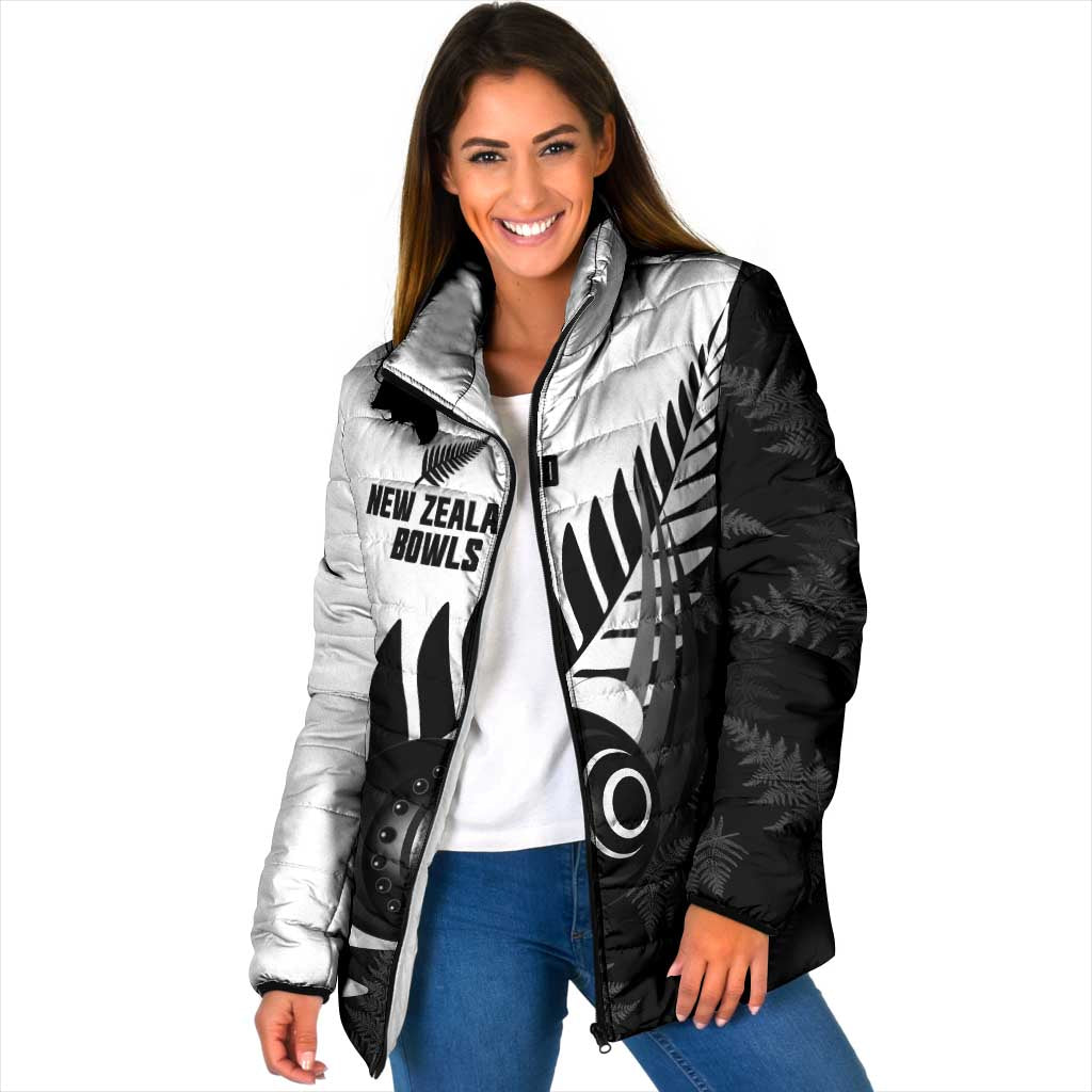 New Zealand Lawn Bowls Custom Padded Jacket Aotearoa Silver Fern - Aussie Hoodie
