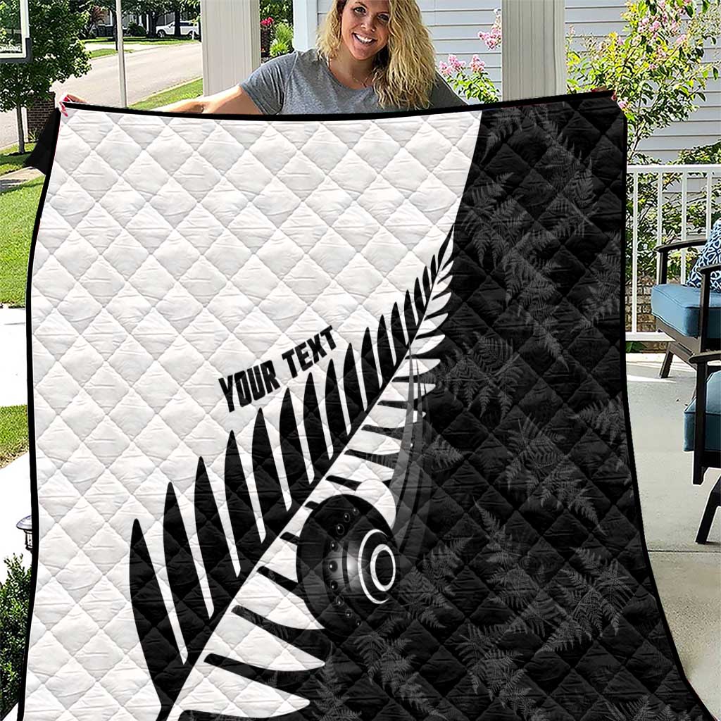 New Zealand Lawn Bowls Custom Quilt Aotearoa Silver Fern - Aussie Hoodie