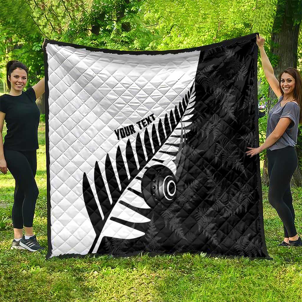 New Zealand Lawn Bowls Custom Quilt Aotearoa Silver Fern - Aussie Hoodie