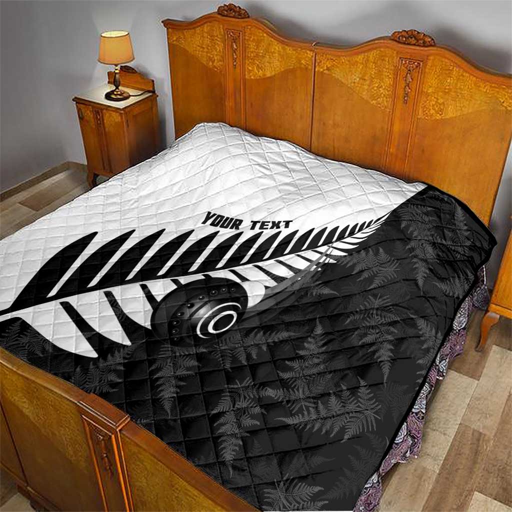 New Zealand Lawn Bowls Custom Quilt Aotearoa Silver Fern - Aussie Hoodie