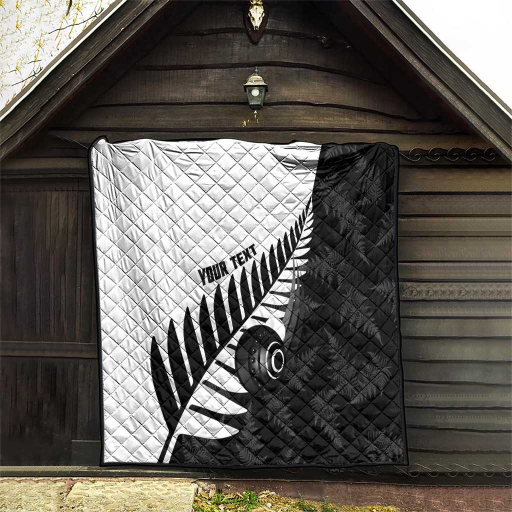 New Zealand Lawn Bowls Custom Quilt Aotearoa Silver Fern - Aussie Hoodie