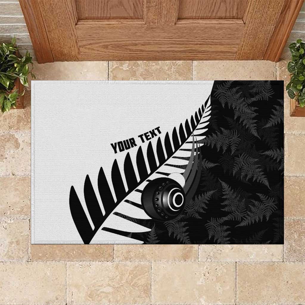 New Zealand Lawn Bowls Custom Rubber Doormat Aotearoa Silver Fern - Aussie Hoodie