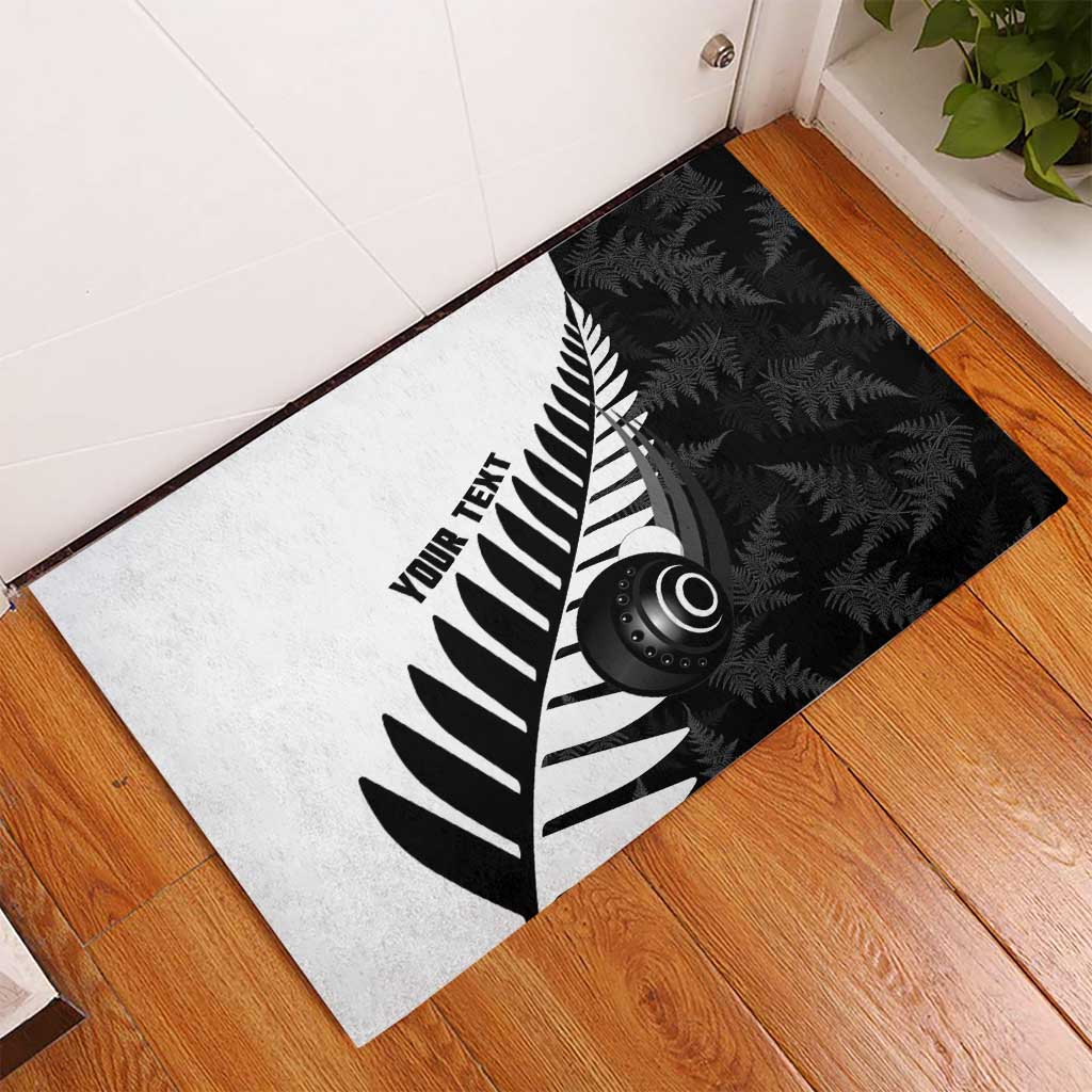 New Zealand Lawn Bowls Custom Rubber Doormat Aotearoa Silver Fern - Aussie Hoodie