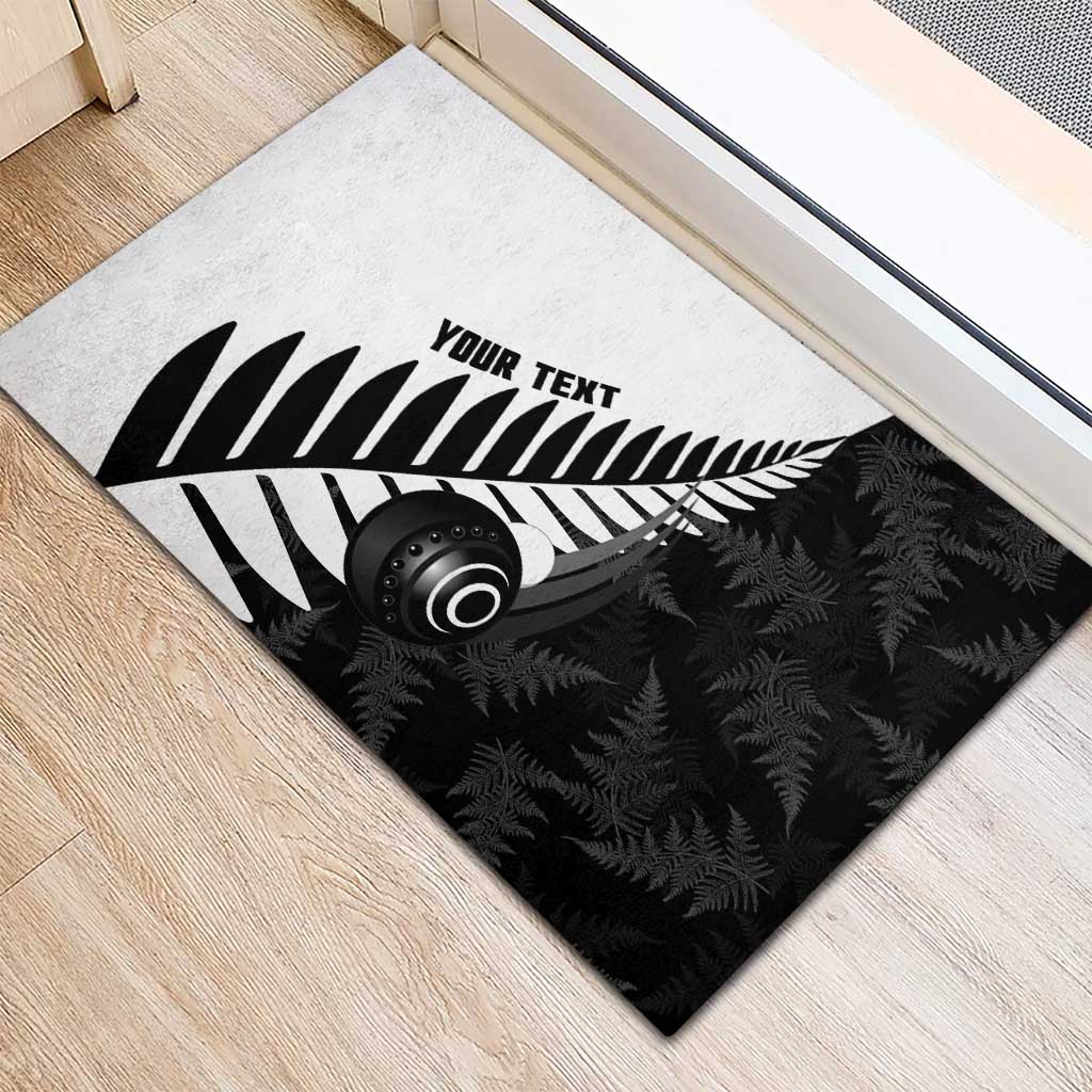New Zealand Lawn Bowls Custom Rubber Doormat Aotearoa Silver Fern - Aussie Hoodie