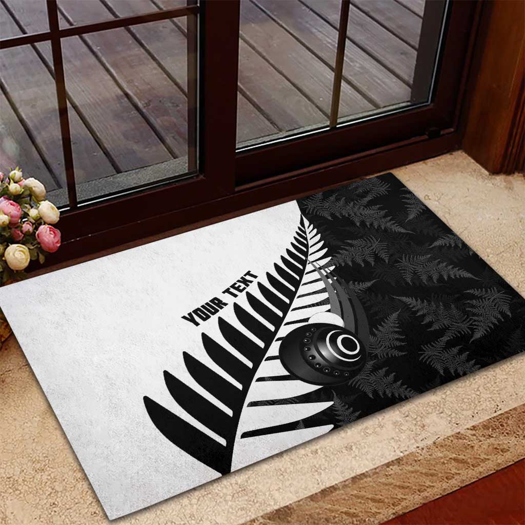 New Zealand Lawn Bowls Custom Rubber Doormat Aotearoa Silver Fern - Aussie Hoodie
