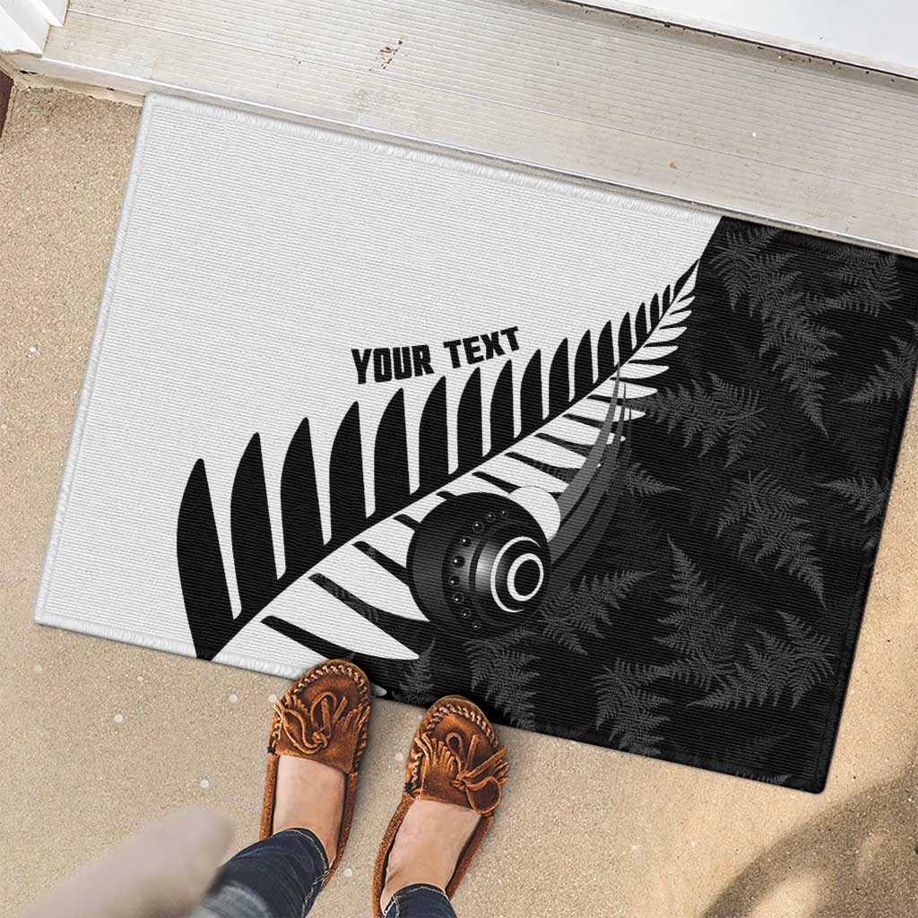 New Zealand Lawn Bowls Custom Rubber Doormat Aotearoa Silver Fern - Aussie Hoodie