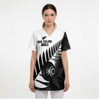 New Zealand Lawn Bowls Custom Scrub Top Aotearoa Silver Fern - Aussie Hoodie