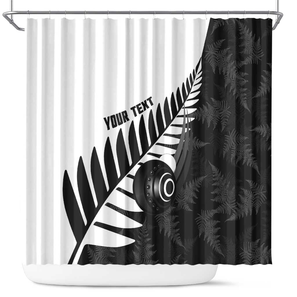 New Zealand Lawn Bowls Custom Shower Curtain Aotearoa Silver Fern - Aussie Hoodie