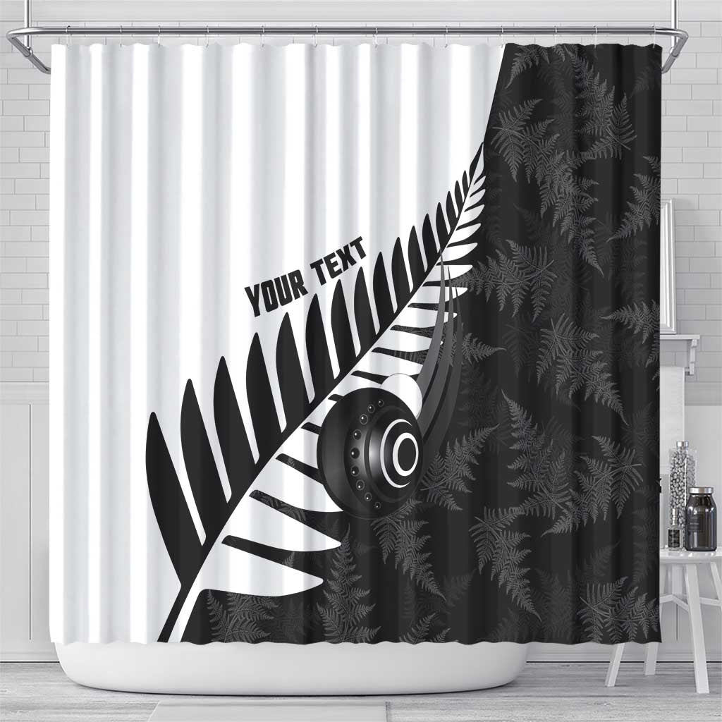 New Zealand Lawn Bowls Custom Shower Curtain Aotearoa Silver Fern - Aussie Hoodie