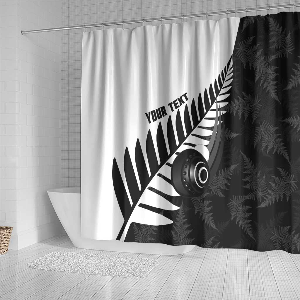 New Zealand Lawn Bowls Custom Shower Curtain Aotearoa Silver Fern - Aussie Hoodie