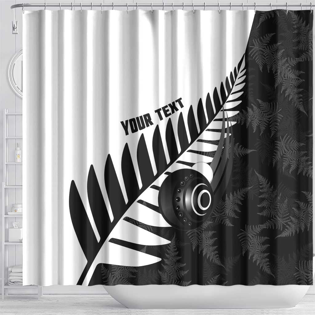 New Zealand Lawn Bowls Custom Shower Curtain Aotearoa Silver Fern - Aussie Hoodie