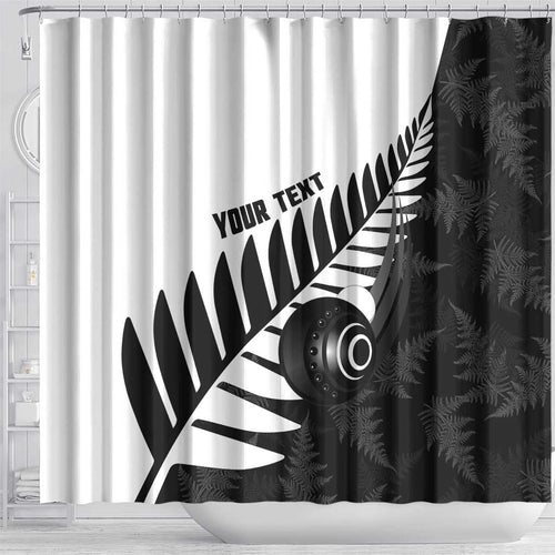 New Zealand Lawn Bowls Custom Shower Curtain Aotearoa Silver Fern - Aussie Hoodie