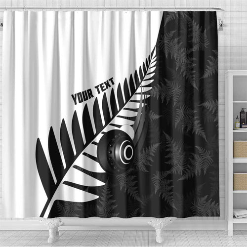 New Zealand Lawn Bowls Custom Shower Curtain Aotearoa Silver Fern - Aussie Hoodie
