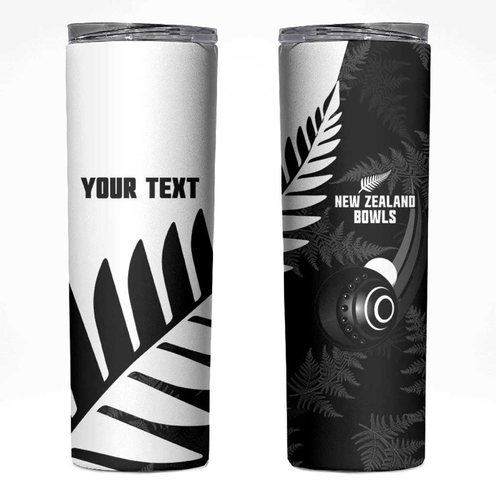 New Zealand Lawn Bowls Custom Skinny Tumbler Aotearoa Silver Fern - Aussie Hoodie