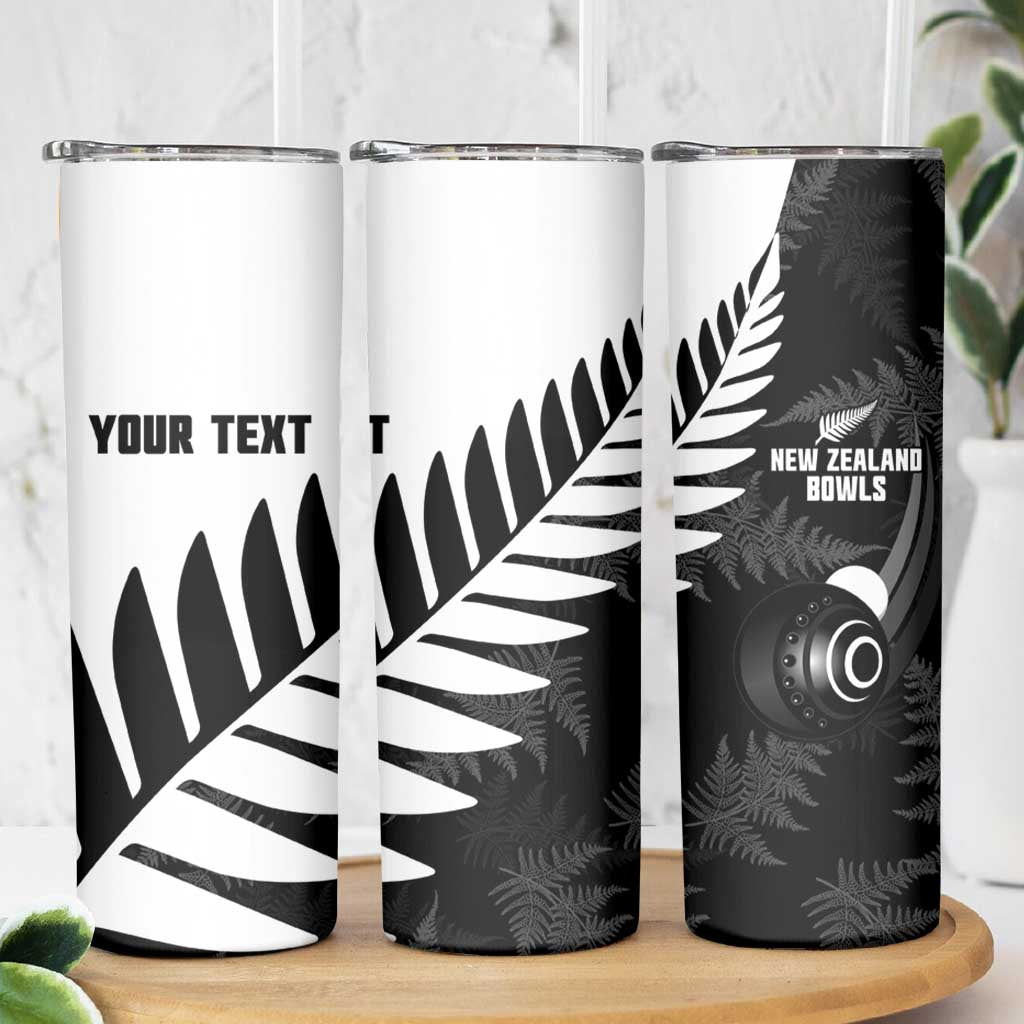 New Zealand Lawn Bowls Custom Skinny Tumbler Aotearoa Silver Fern - Aussie Hoodie