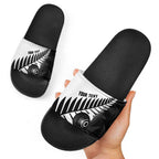 New Zealand Lawn Bowls Custom Slide Sandals Aotearoa Silver Fern - Aussie Hoodie