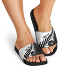 New Zealand Lawn Bowls Custom Slide Sandals Aotearoa Silver Fern - Aussie Hoodie