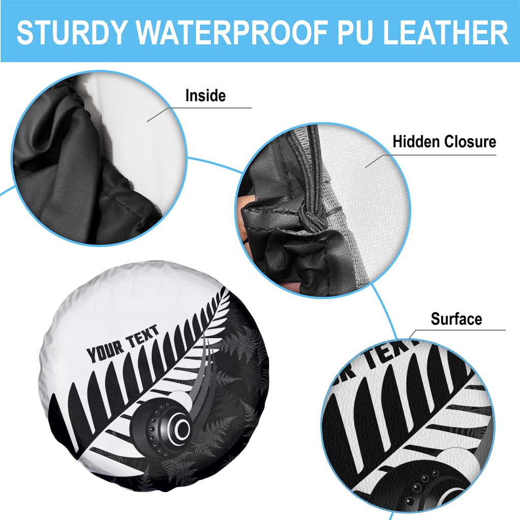 New Zealand Lawn Bowls Custom Spare Tire Cover Aotearoa Silver Fern - Aussie Hoodie