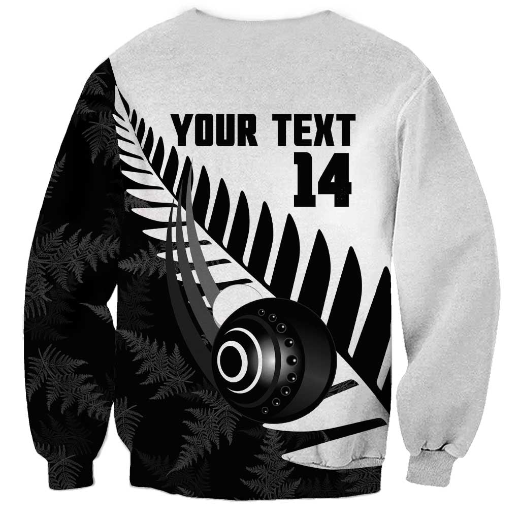 New Zealand Lawn Bowls Custom Sweatshirt Aotearoa Silver Fern - Aussie Hoodie