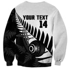 New Zealand Lawn Bowls Custom Sweatshirt Aotearoa Silver Fern - Aussie Hoodie