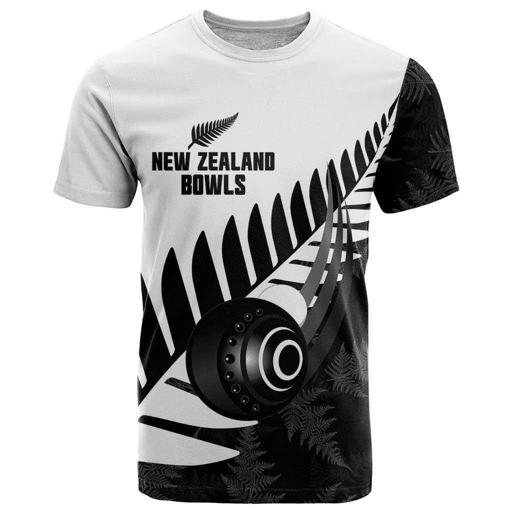 New Zealand Lawn Bowls Custom T Shirt Aotearoa Silver Fern - Aussie Hoodie