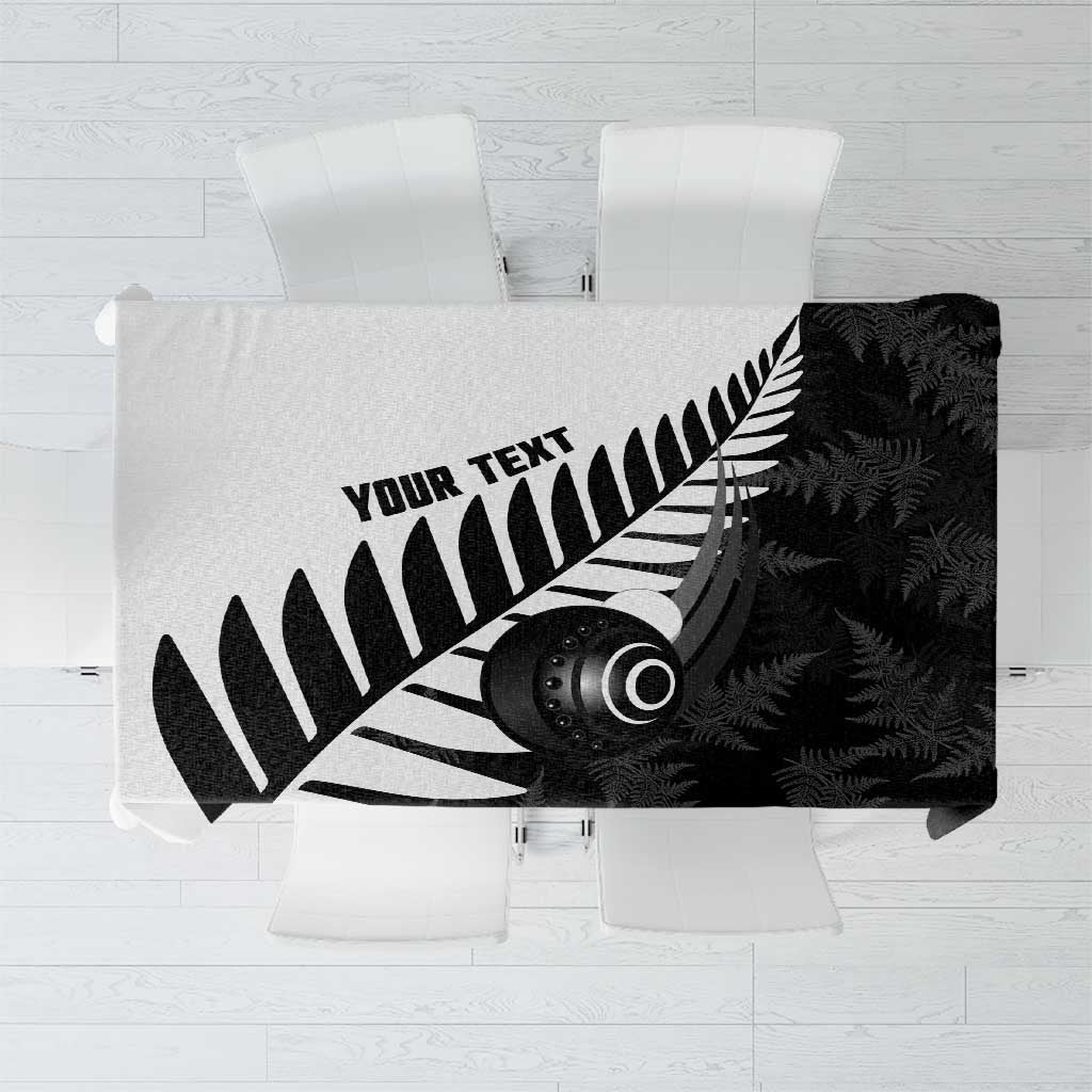 New Zealand Lawn Bowls Custom Tablecloth Aotearoa Silver Fern - Aussie Hoodie