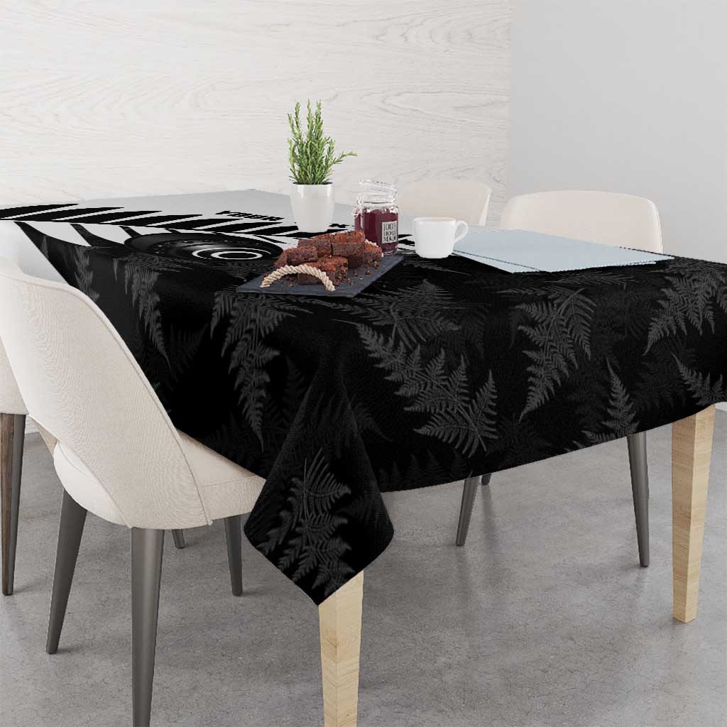 New Zealand Lawn Bowls Custom Tablecloth Aotearoa Silver Fern - Aussie Hoodie