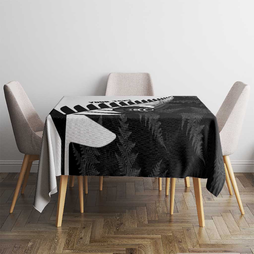New Zealand Lawn Bowls Custom Tablecloth Aotearoa Silver Fern - Aussie Hoodie