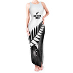 New Zealand Lawn Bowls Custom Tank Maxi Dress Aotearoa Silver Fern - Aussie Hoodie