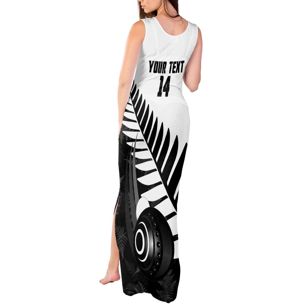 New Zealand Lawn Bowls Custom Tank Maxi Dress Aotearoa Silver Fern - Aussie Hoodie